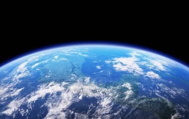 Wall Mural - high resolution planet earth view. the world globe from space in