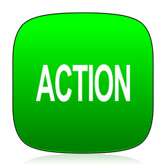 Aufkleber - action green icon