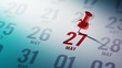 © xtock - May 27 written on a calendar to remind you an important appointm