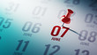 © xtock - June 07 written on a calendar to remind you an important appoint