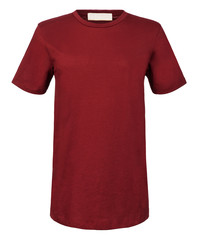 Cut-out of Plain Maroon Shirt on Invisible Mannequin