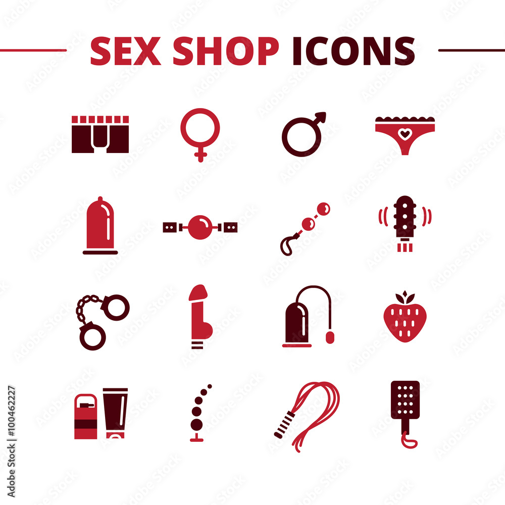 sex shop Vector sex shop icons set. Trendy two color line style love symbols の Stock  ベクター | Adobe Stock