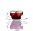Red Fruit Tea on White Background