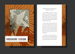 Business brochure flyer design layout vector template in A4 size, with artistic hipster background.