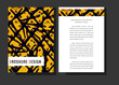 Business brochure flyer design layout vector template in A4 size, with artistic hipster background.