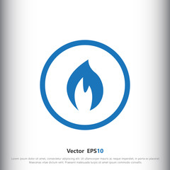 Poster - Flame icon for web and mobile