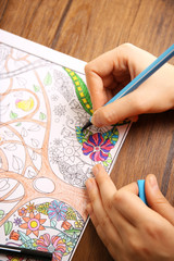 Sticker - Adult colouring with soft tip pencils