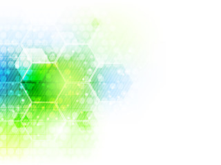 Wall Mural - abstract vector future business technology background with hexagon pattern.