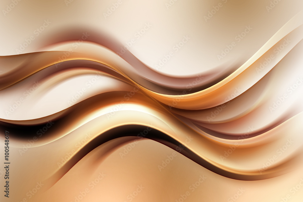 Abstract Gold Wave Design Background - obrazy, fototapety, plakaty 