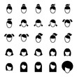 Female Haircut Icons 