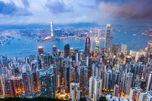 Fotovorhang - Hong Kong Skyline (von SeanPavonePhoto)