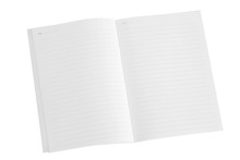 Notebook / Open Notebook On White Background.