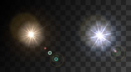 Wall Mural - vector modern light flash on sample background.