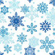 Winter seamless background with snowflakes