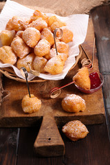 Wall Mural - fried donut with jam