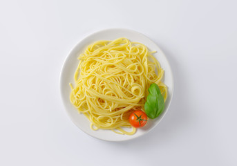 Poster - plate of cooked spaghetti