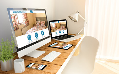 devices with responsive booking room website