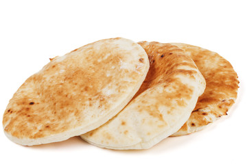 Traditional Pita on White