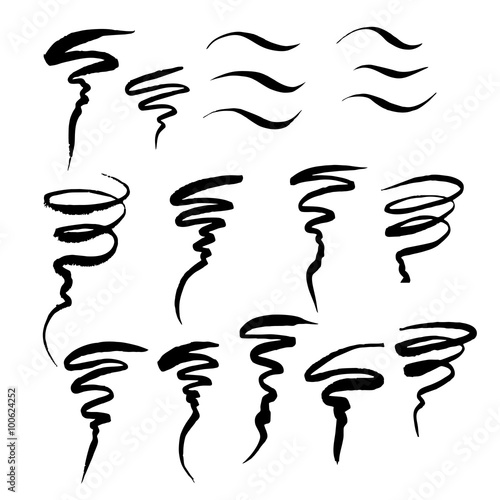 Fotografía Eye liner strokes on white background