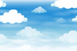 Seamless background with clouds in the sky