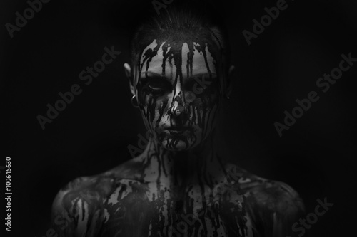 Fotografía Demon.Art estudio hembra shot.Goth chica