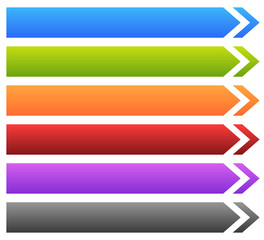 Aufkleber - Empty banner, button background with arrow shape in various colo