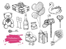 Vector Valentines Day Collection. Hand Drawn