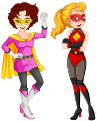 Sticker - Two superheroes wearing masks