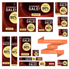 Canvas Print - multipurpose web banner set in 14 sizes. document was scale down to 50%, scale up to 200% to get the