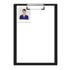 Wall Mural - Clipboard with photo