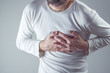 © Bits and Splits - Severe heartache, man suffering from chest pain, having painful