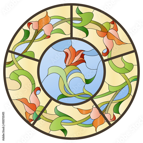 Fototapeta do kuchni Stained-glass ceiling light