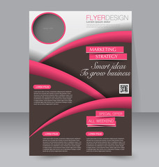 brochure design. flyer template. editable a4 poster for business, education, presentation, website, 