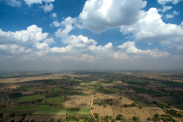 Wall Mural - cloud and sky with skyline view background