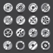 © harrydzine - Set of gradient silver gear for info graphic design