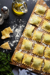 Wall Mural - ravioli with spinach and ricotta