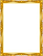 gold photo frame floral for picture, vector
