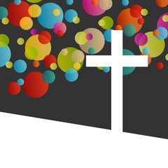 Wall Mural - Christianity religion cross concept abstract background vector