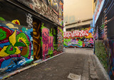 Fototapeta Uliczki - Graffiti on Hosier Lane