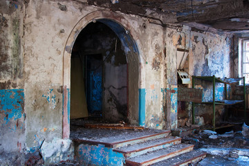 entrance to an abandoned building