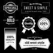 Collection of retro labels with retro vintage styled design. Vector illustration.