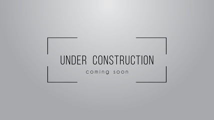 Under construction simple sign on grey background. Vector illustration.