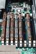 memory module in system board, closeup