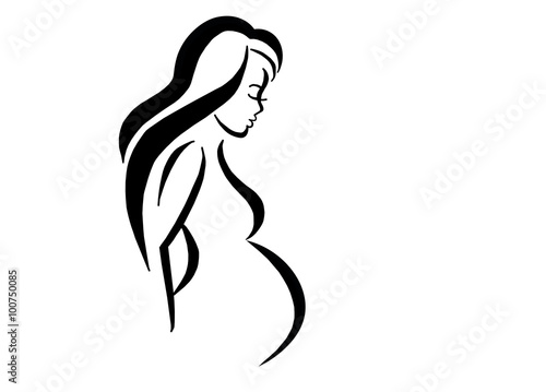 Konturnaya Illyustraciya Beremennaya Zhenshina Budushaya Mama Buy This Stock Illustration And Explore Similar Illustrations At Adobe Stock Adobe Stock