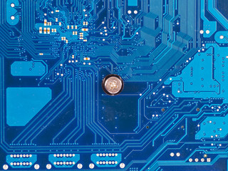 Wall Mural -  circuit board background of computer motherboard