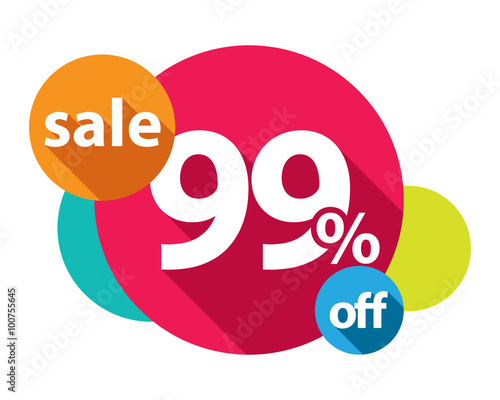 Photographie 99% discount logo colorful circles
