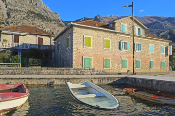 Wall Mural - Boats in Perast, Montenegro