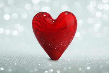 Shiny red heart background