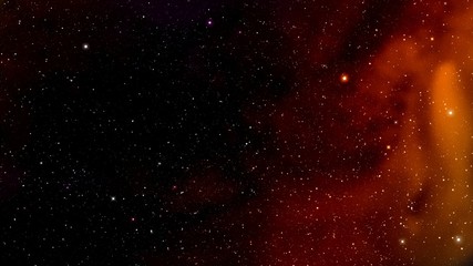 Wall Mural - traveling trough universe filled with stars, nebulae and galaxies. 4k.