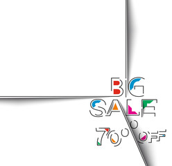 Canvas Print - Big Sale 70% Off Text Design Template